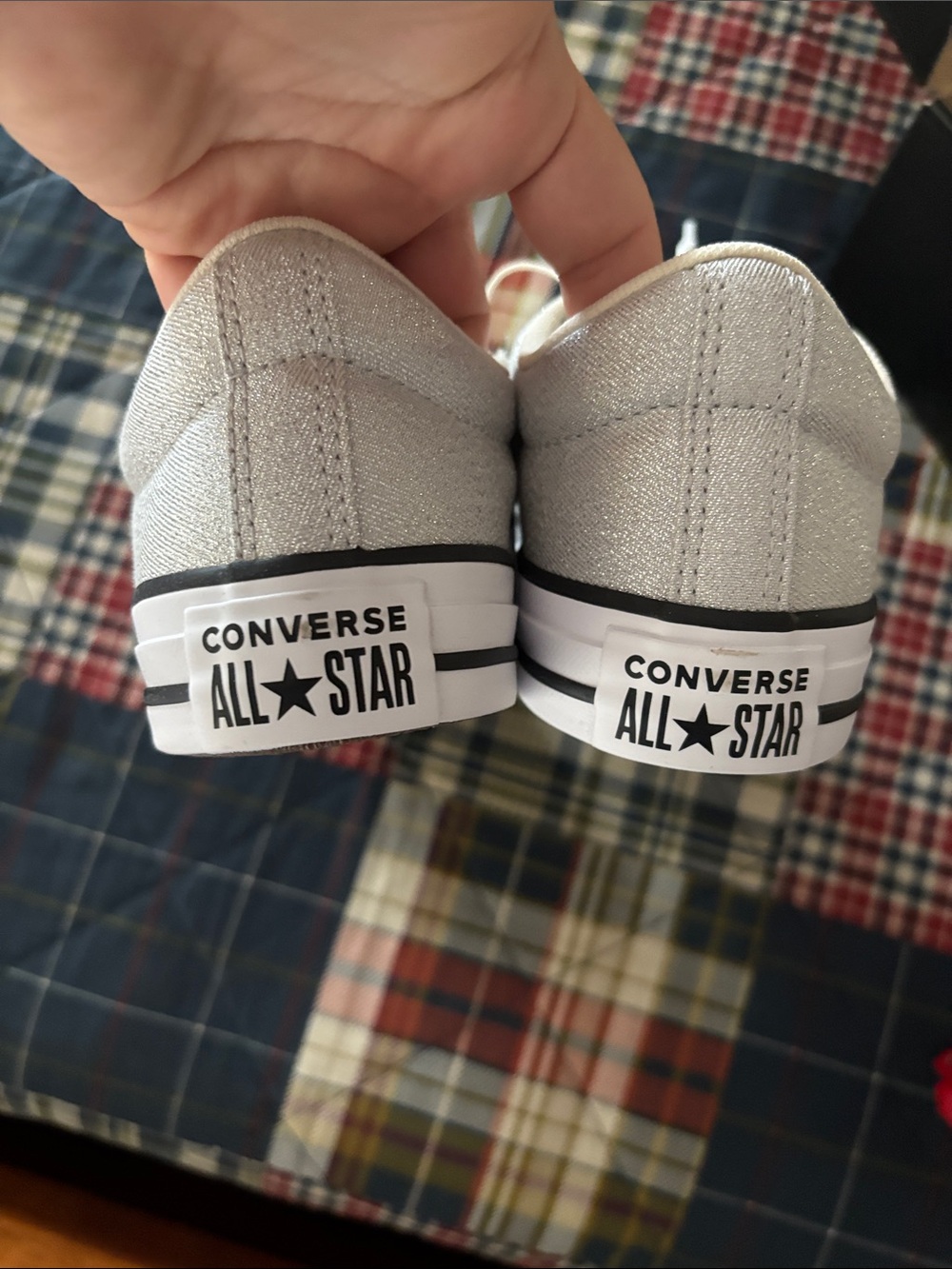 Converse All Star Low Top Sneakers - White and silver - Picture 2 of 10